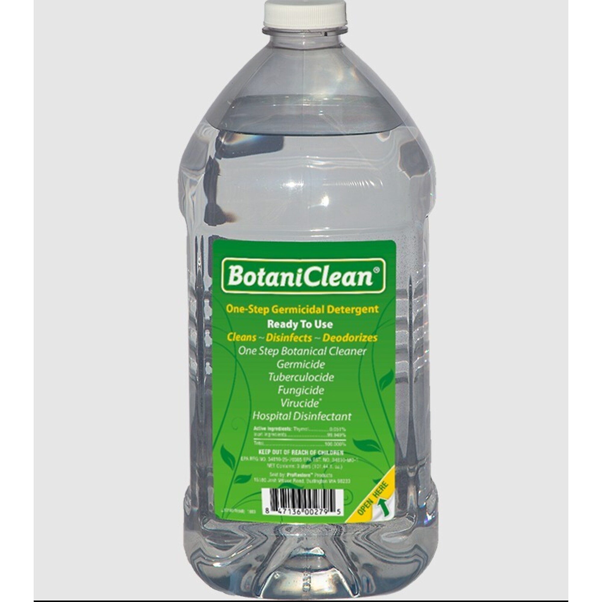 MediClean, BotaniClean Disinfectant – One 55 gal. / 208 L drum, Model # 107651.
